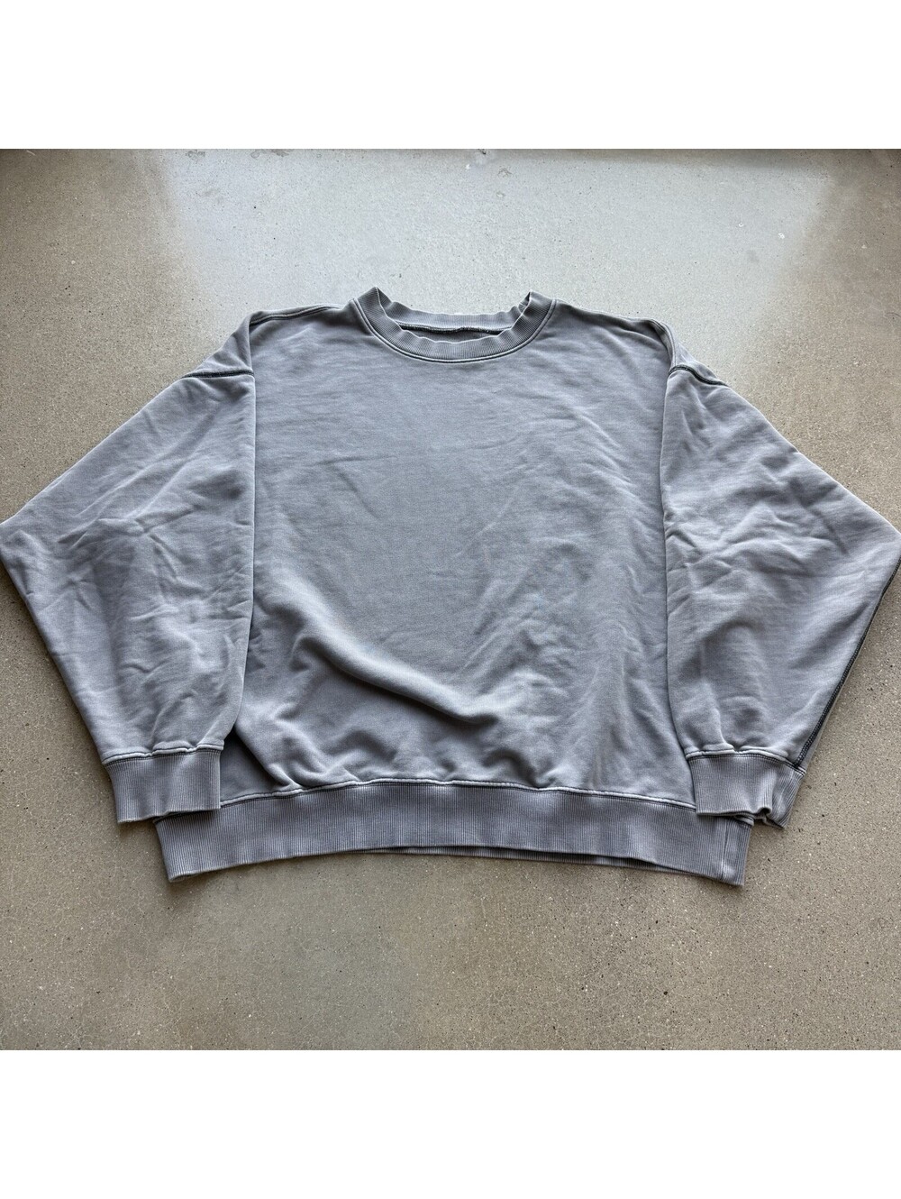 Elwood Sweatshirt Men Large Gray Crew Pullover Sweater Jumper Oversized